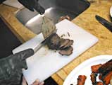 鹿肉ロースト、スライス中