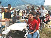まだ明るいけど、乾杯!